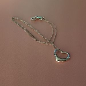 Tiffany & Co. Peretti Silver Open Heart Pendant